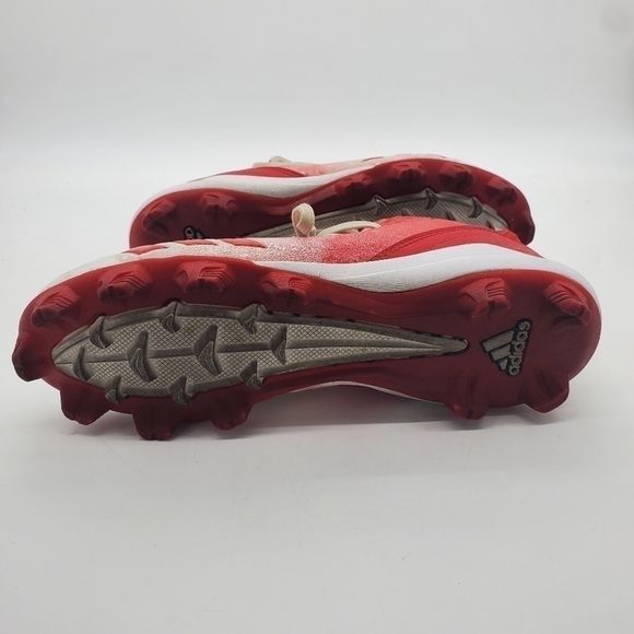 adidas Men Size 7.5 Shoes Baseball Cleats Icon 4 Splash MD Red Lace Up G26694 - Picture 7 of 12